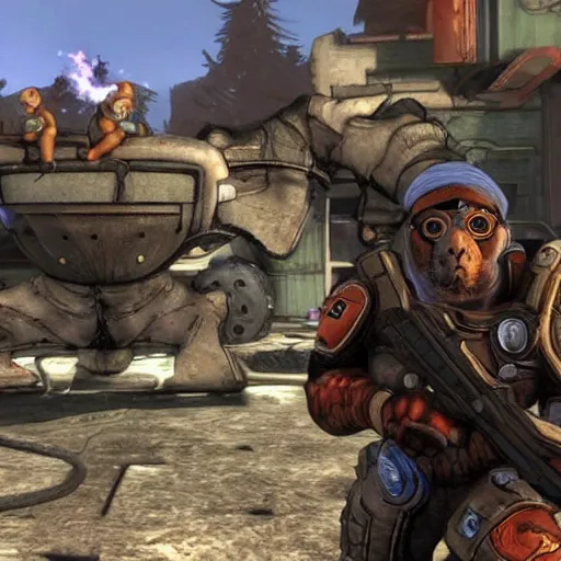 Prompt: Scooby Doo in Gears of War