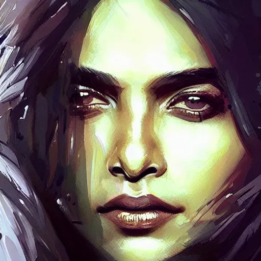 Prompt: “ portrait of deepika padukone by greg rutkowski, young, attractive, highly detailed portrait, scifi, digital painting, artstation, concept art, smooth, sharp foccus ilustration, artstation hq ”