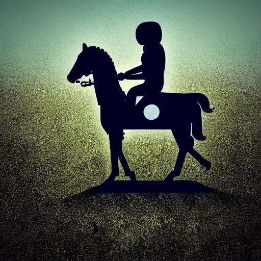 Image similar to an astronaut standing on the ground and a small trippy aggressive centaur standing on that poor standing on all fours astronaut, trying to ride it, the horse is on his shoulders, minimalist style, 3 d render, isometry