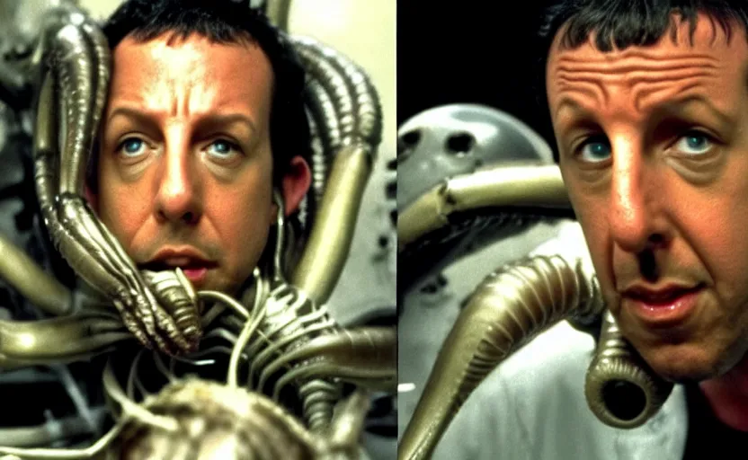 Image similar to alien facehugger adam sandler vfx film