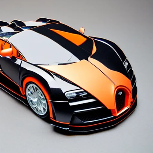 Prompt: origami Bugatti Veyron