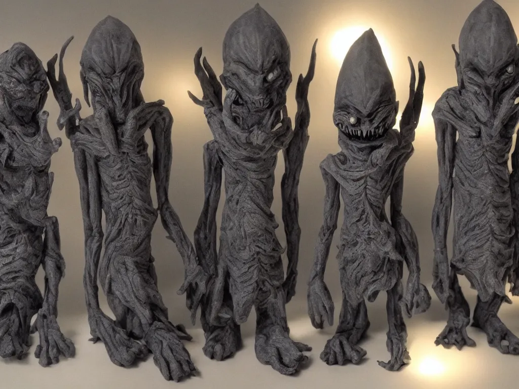 Prompt: three sinister grey aliens standing around my bed at night, moonlit bedroom, vivid and detailed, photorealistic