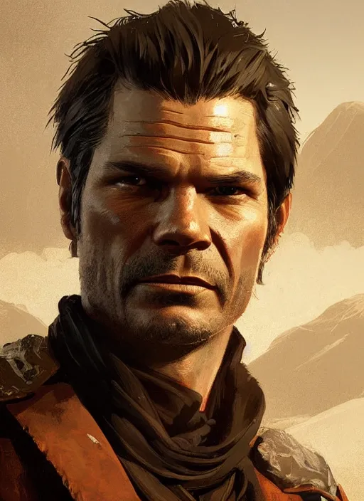 Prompt: highly detailed portrait of timothy olyphant red dead redemption art, unreal engine, fantasy art by greg rutkowski