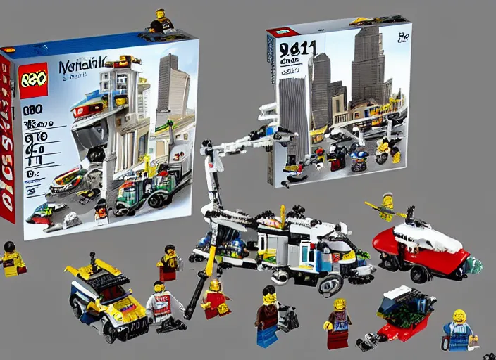 Image similar to WTC 9 11 Lego set