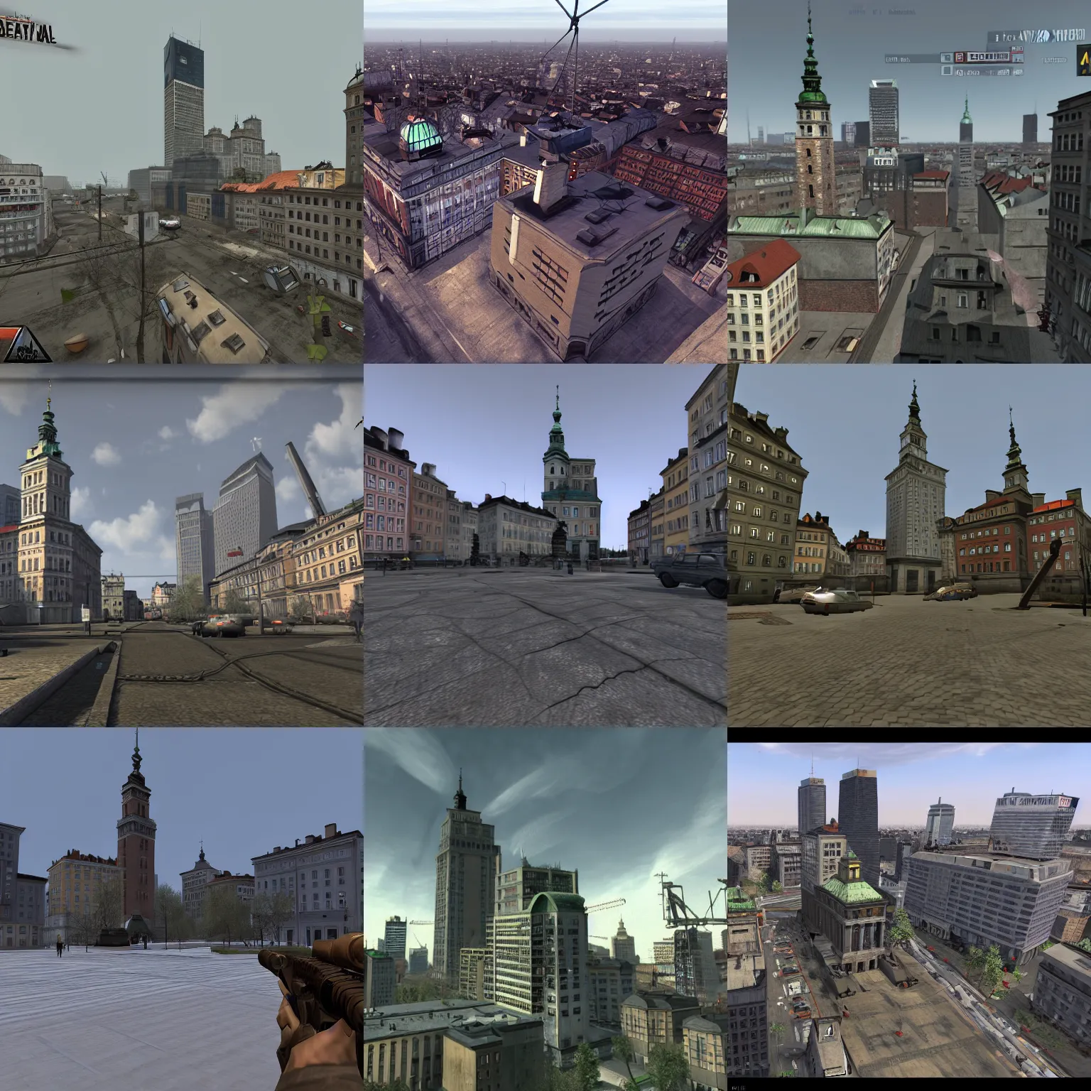 Prompt: warsaw in half - life 2