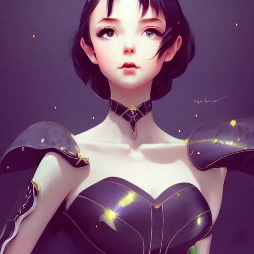 Image similar to a beautiful royal young axewoman executer looks happy, art by ilya kuvshinov lois van baarle ross tran range murata artgerm katsuhiro otomo norman rockwell. marble sculpt highly detailed intricately sharp focus mystically trending deviantart, pinterest, vogue italia, unreal engine 5, 4 k uhd image