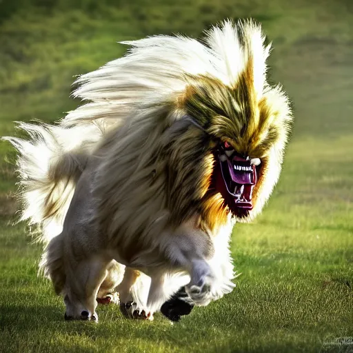 Image similar to real life entei, professional photography, national geographic