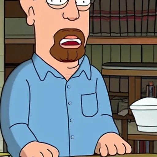 Prompt: walter white in family guy