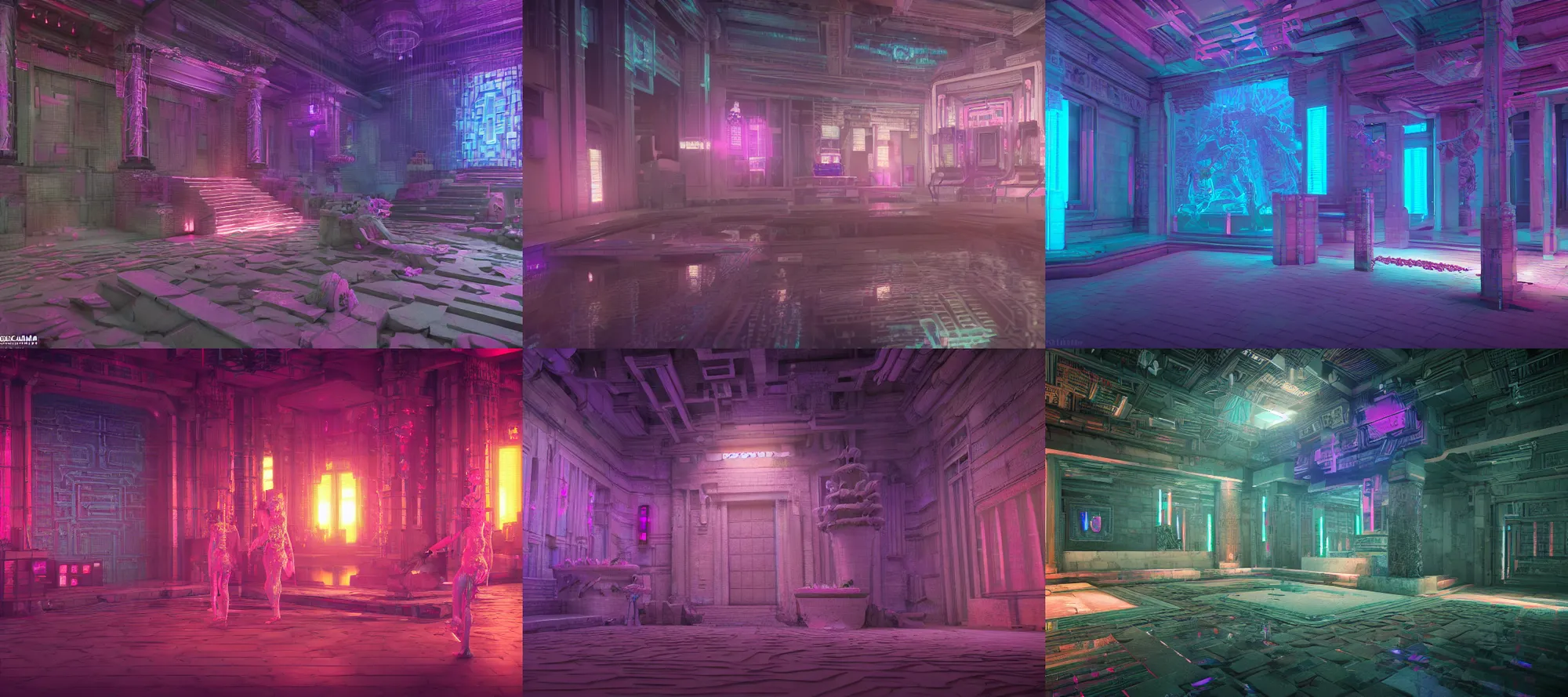 Prompt: render of a vaporwave bdsm dungeon on cybertron, cinematography by wes anderson, 4 k octane render, intricate detail, photorealistic, cinematic lighting, artstation
