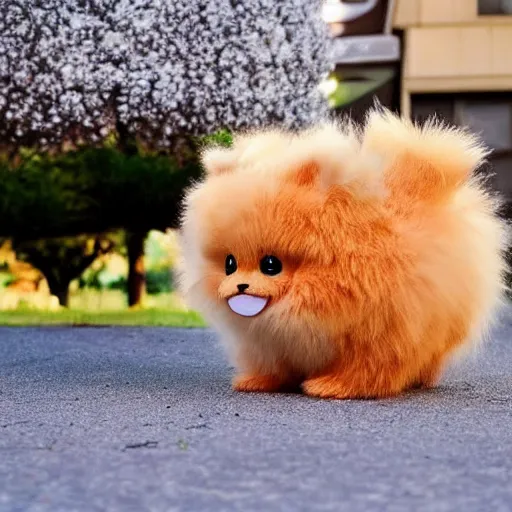 Image similar to real life Pokemon, cute, fluffy, ultra realistic, golden hour