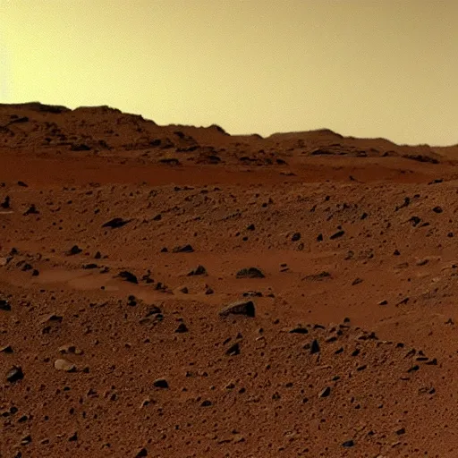 Image similar to Cat looking figure in the distance, an old restored photo from a Curiosity Mars rover