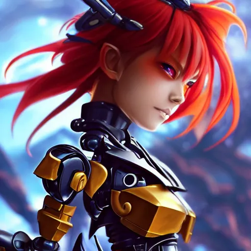 Image similar to highly detailed exquisite fanart, cute beautiful anime girl with Golden Eyes and Red Hair Makuta Antroz from Bionicle, close-up shot, bat wings, epic cinematic shot, professional digital art, high end digital art, singular, realistic, captura, Stanley Artgerm Lau, WLOP, Rossdraws, James Jean Marc Simonetti Ruan Jia and Mandy Jurgens and Artgerm and William-Adolphe Bouguerea Sakimichan, DeviantArt, artstation, Furaffinity, 8k HD render