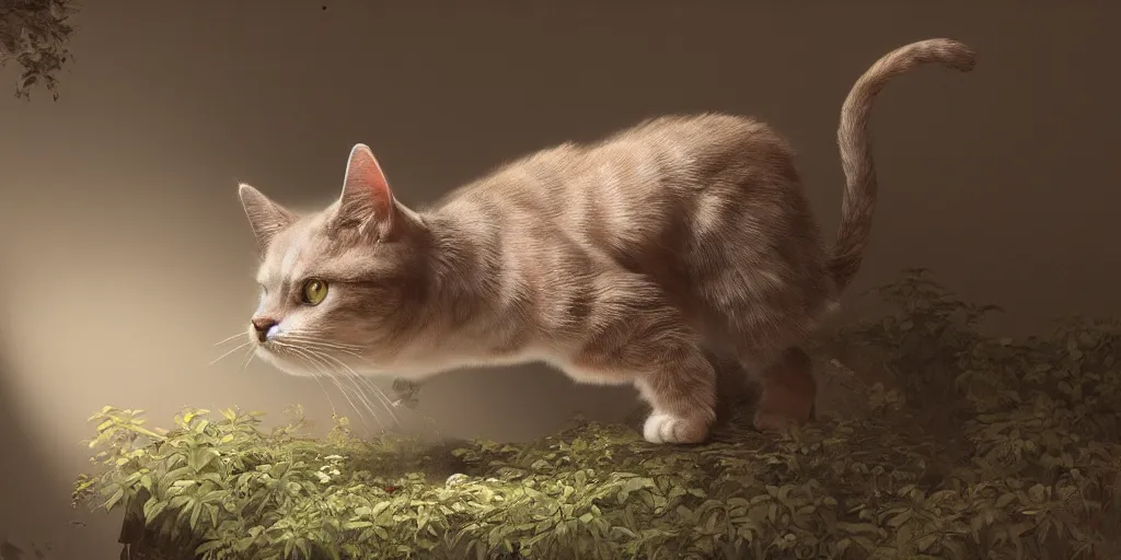 Prompt: Cat inspired by Ferdinand Knab, artstation, 8k, photorealism