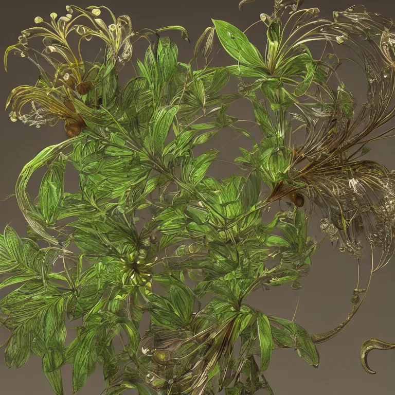 Prompt: complex plant seed by ernst haeckel, modeled in 3 d, exquisite lighting, cinema 4 d render, clear focus, very coherent, very detailed