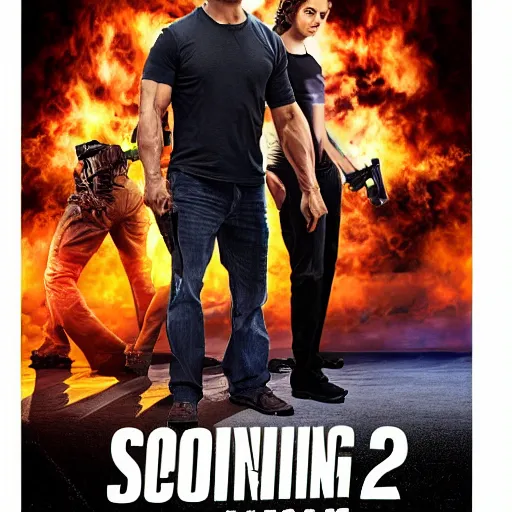 Prompt: poster of the action movie : ironing 2, photorealistic ultra high resolution, smoothing iron