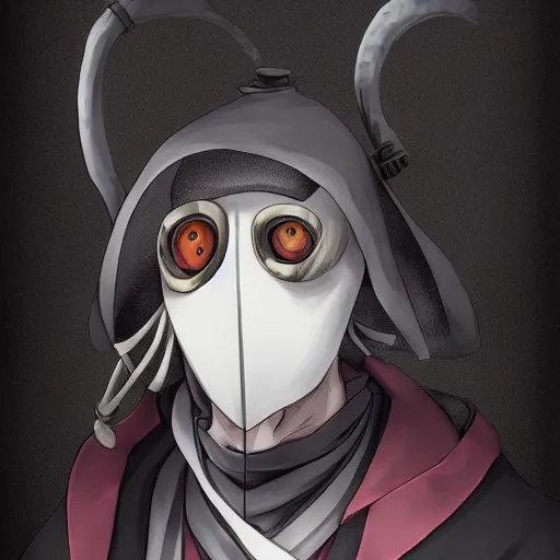 Prompt: portrait of a plague doctor, anime fantasy illustration by tomoyuki yamasaki, kyoto studio, madhouse, ufotable, comixwave films, trending on artstation