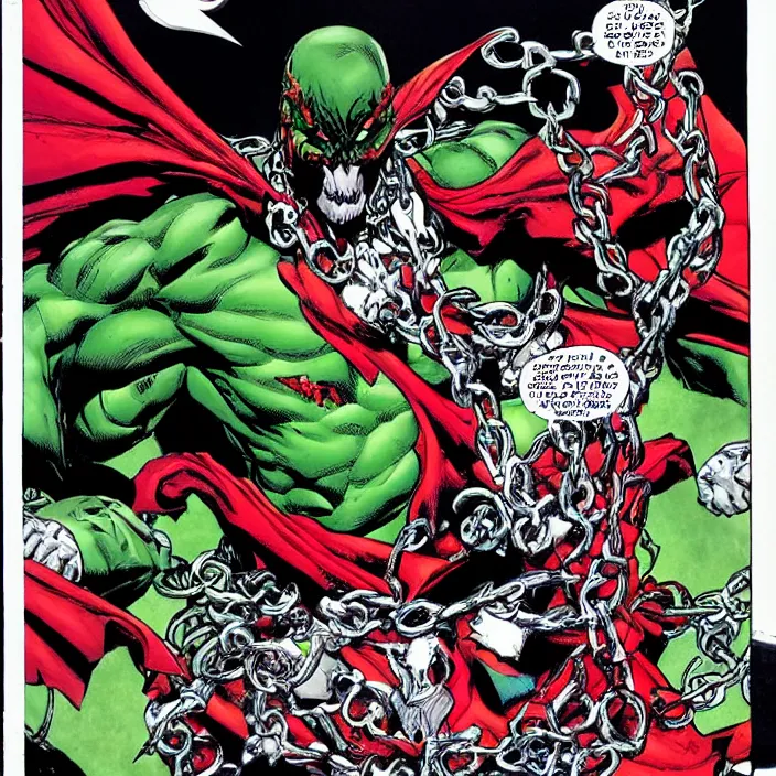 Image similar to spawn comic by todd mcfarlane