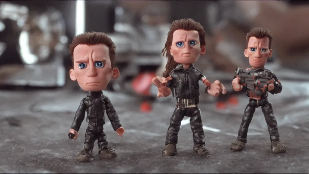 Prompt: Terminator 2 in claymation