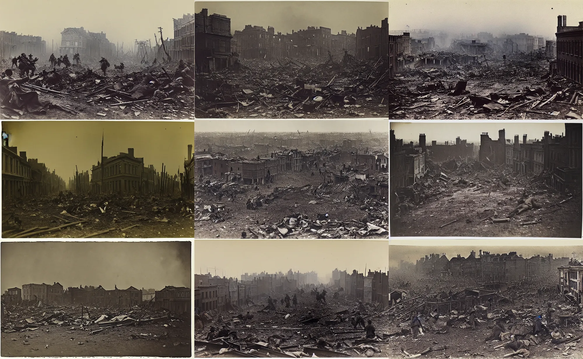 Prompt: a war zone by roger fenton