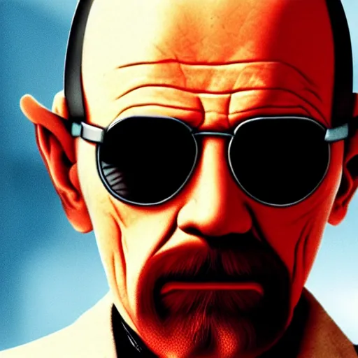 Image similar to Heisenburg mad and balding