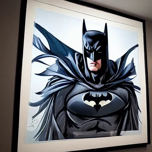 Image similar to a gigantic portrait of futuristic batman