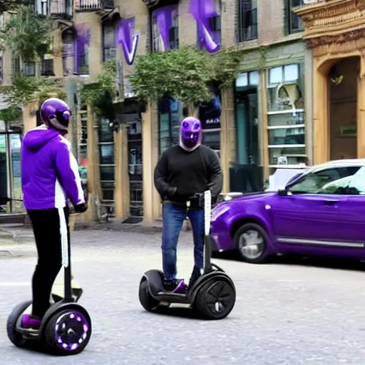 Prompt: thanos on a segway in google street view