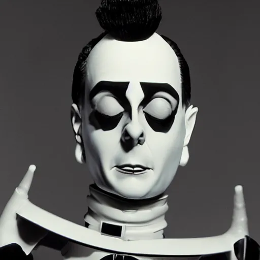 Prompt: Klaus Nomi as a vinyl figure, photograph, award winning, diffuse lighting