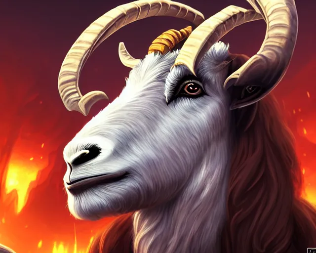 Prompt: goat esports logo design, deep focus, d & d, fantasy, intricate, elegant, highly detailed, digital painting, artstation, concept art, matte, sharp focus, illustration, hearthstone,