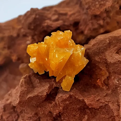 Image similar to wulfenite crystal cluster cubic