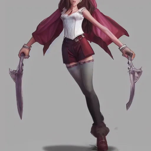 Image similar to full body shot of aerith gainsborough, concept art trending on artstation