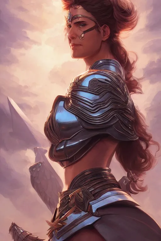 Image similar to amazon valkyrie athena, d & d, fantasy, portrait, highly detailed, headshot, digital painting, trending on artstation, concept art, sharp focus, illustration, art by artgerm and greg rutkowski and magali villeneuve