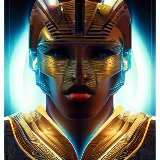 Prompt: symmetry!! solid cube of light, hard edges, product render retro - futuristic poster scifi, lasers and circuits, brown skin prince, egyptian pharaoh, intricate, elegant, highly detailed, digital painting, artstation, concept art, smooth, sharp focus, illustration, dreamlike, art by artgerm