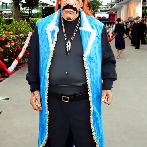 Image similar to danny trejo cosplaying as Cinderella