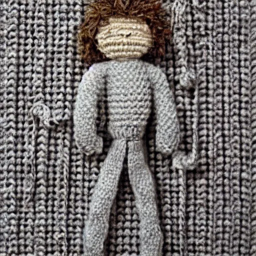 Image similar to knitted god,