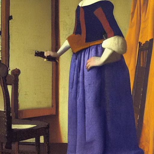 Prompt: Dupli-Kate of Invincible by Johannes Vermeer.