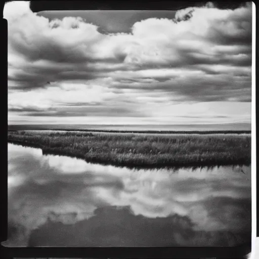 Prompt: beautiful russian lanscape, detailed clouds, analogue photo quality, monochrome, blur, unfocus, cinematic, 16mm, by Andrei Tarkovsky