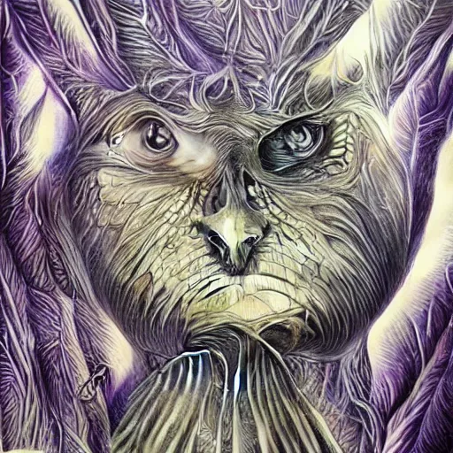 Image similar to surreal creatures drawn in ballpoint pen shading by Ronny Khalil