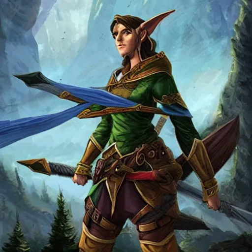 Image similar to half elf ranger dungeons and dragons