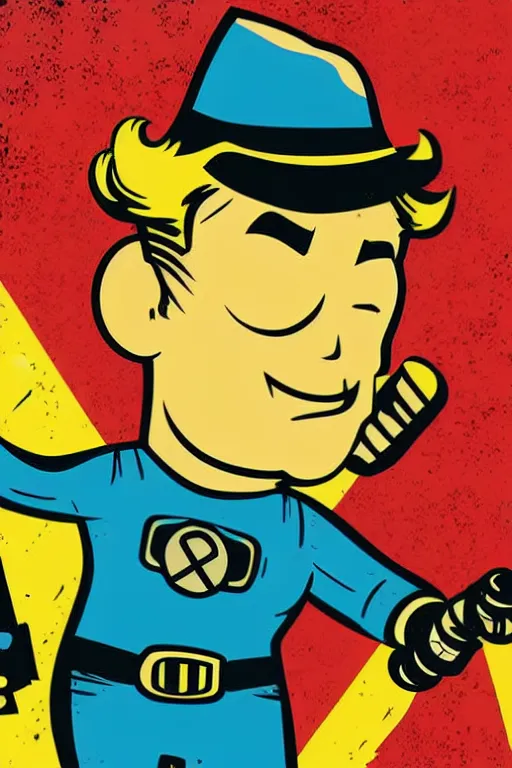 Image similar to fallout 7 6 retro futurist illustration art by butcher billy, sticker, colorful, illustration, highly detailed, simple, smooth and clean vector curves, no jagged lines, vector art, smooth andy warhol style