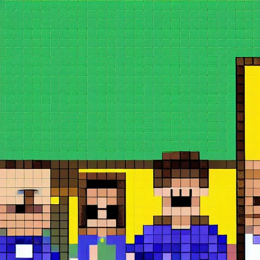 Image similar to a scene from breaking bad in 8 - bit pixel art