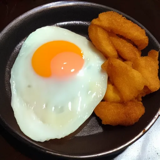 Prompt: fried egg man