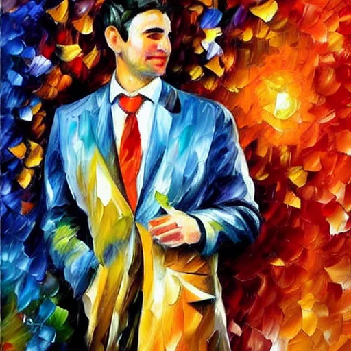 Image similar to a character by Leonid Afremov