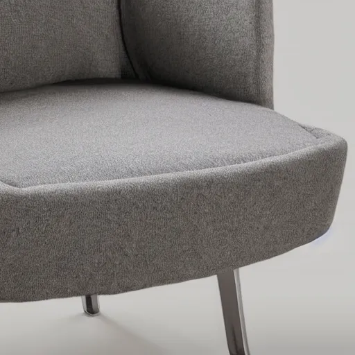 Prompt: product photo of a crescent moon armchair