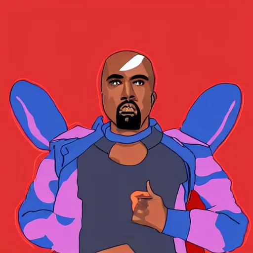 Prompt: kanye west in neon genesis evangelion