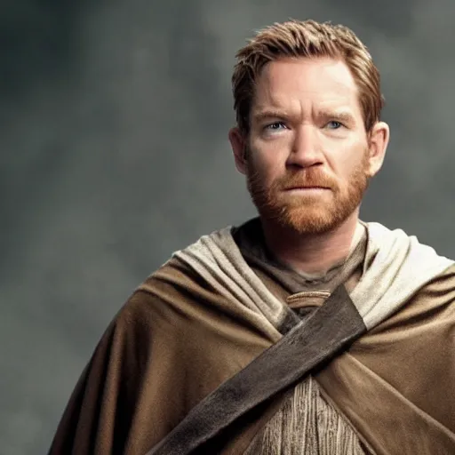 Prompt: ewan McGreggor as a wizard in wizard robes and a wizard hat
