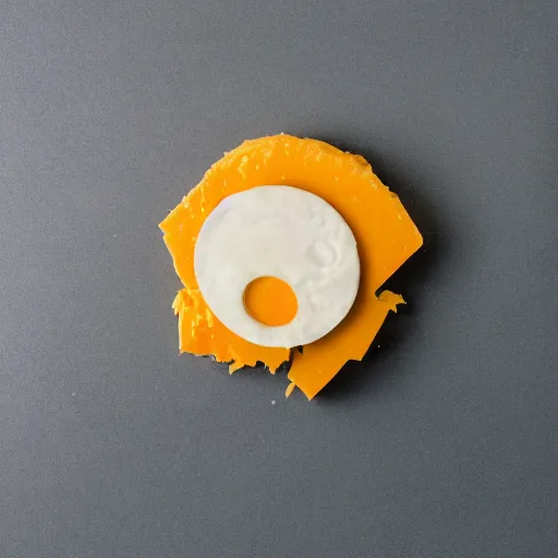 Image similar to the moon made out of cheddar cheese