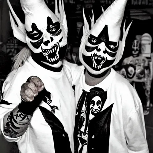 Image similar to Juggalo coneheads 1999 street performers