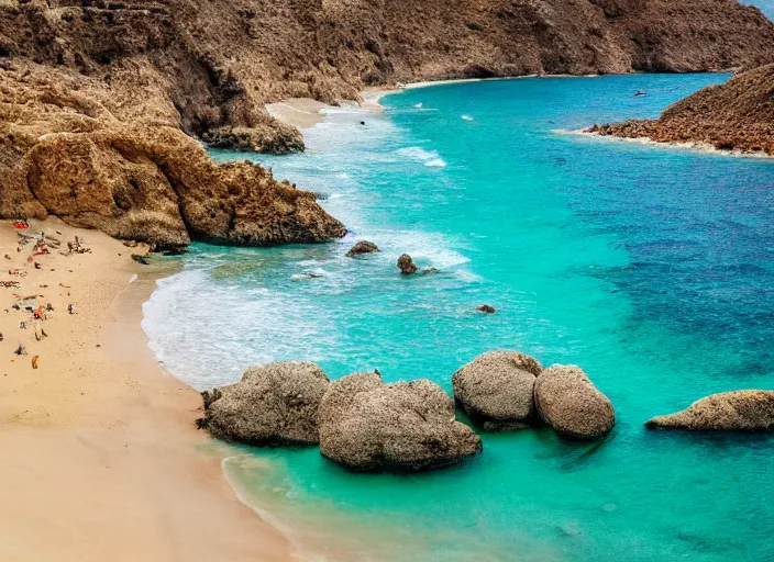 Image similar to A beautiful photograph of crete beach, 8k, hyper-detailed