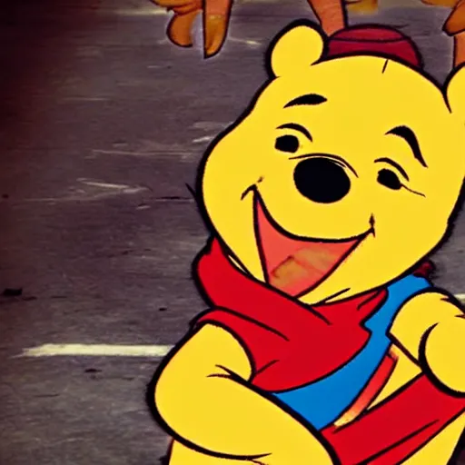 Image similar to winnie the pooh as dhalsim in street fighter