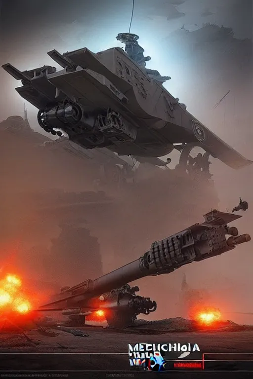 Image similar to “ mecha ww 1 in war thunder game. front on, symmetrical. industrial design. good design award, innovative product concepts, most respected design, amazing depth, glowing, 3 d octane cycle unreal engine 5, volumetric lighting, cinematic lighting, cgstation artstation concept art ”